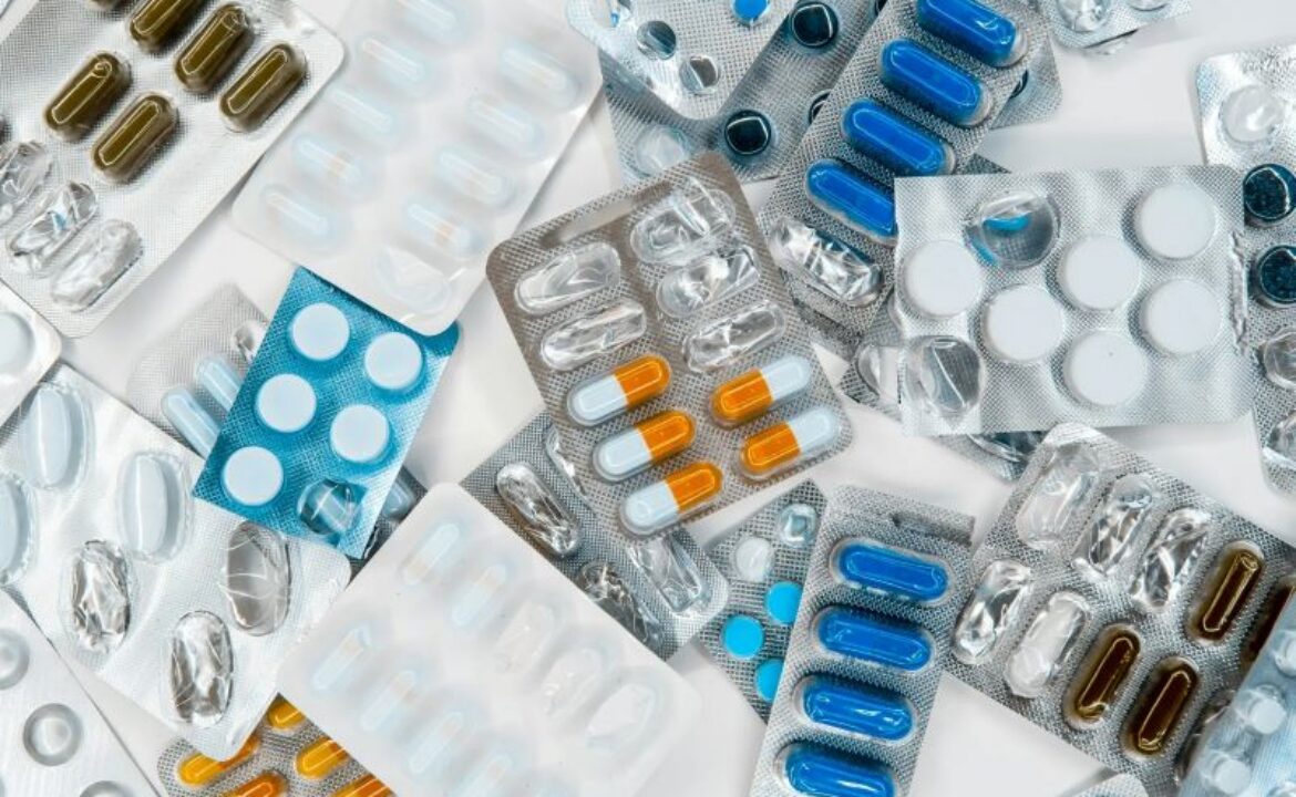 A pile of anxiety medications