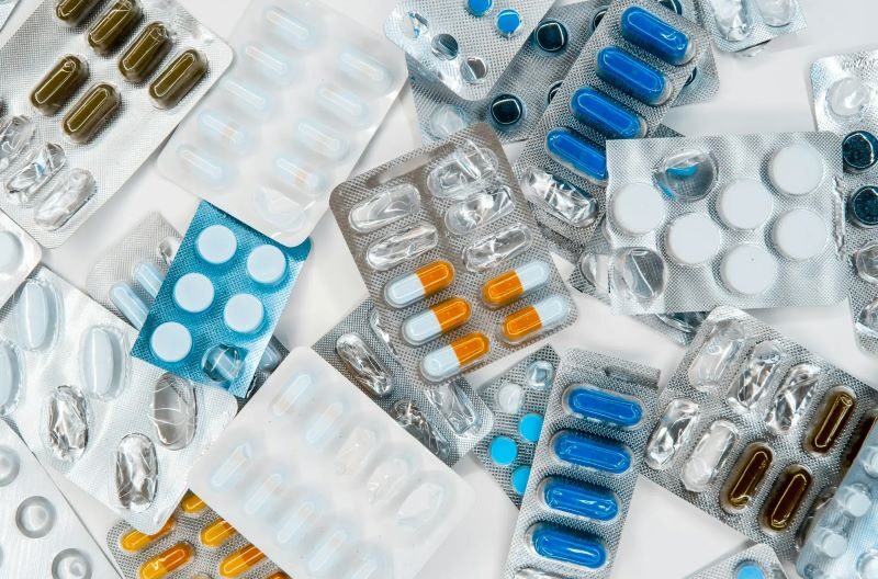 A pile of anxiety medications