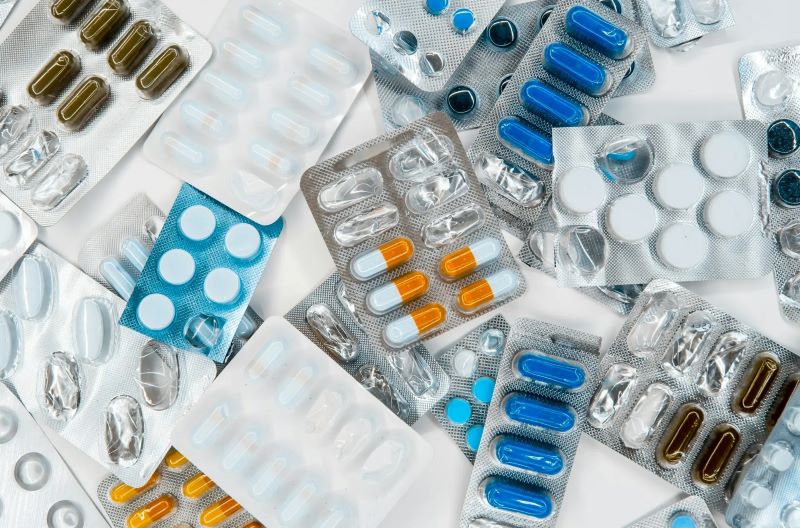 A pile of anxiety medications