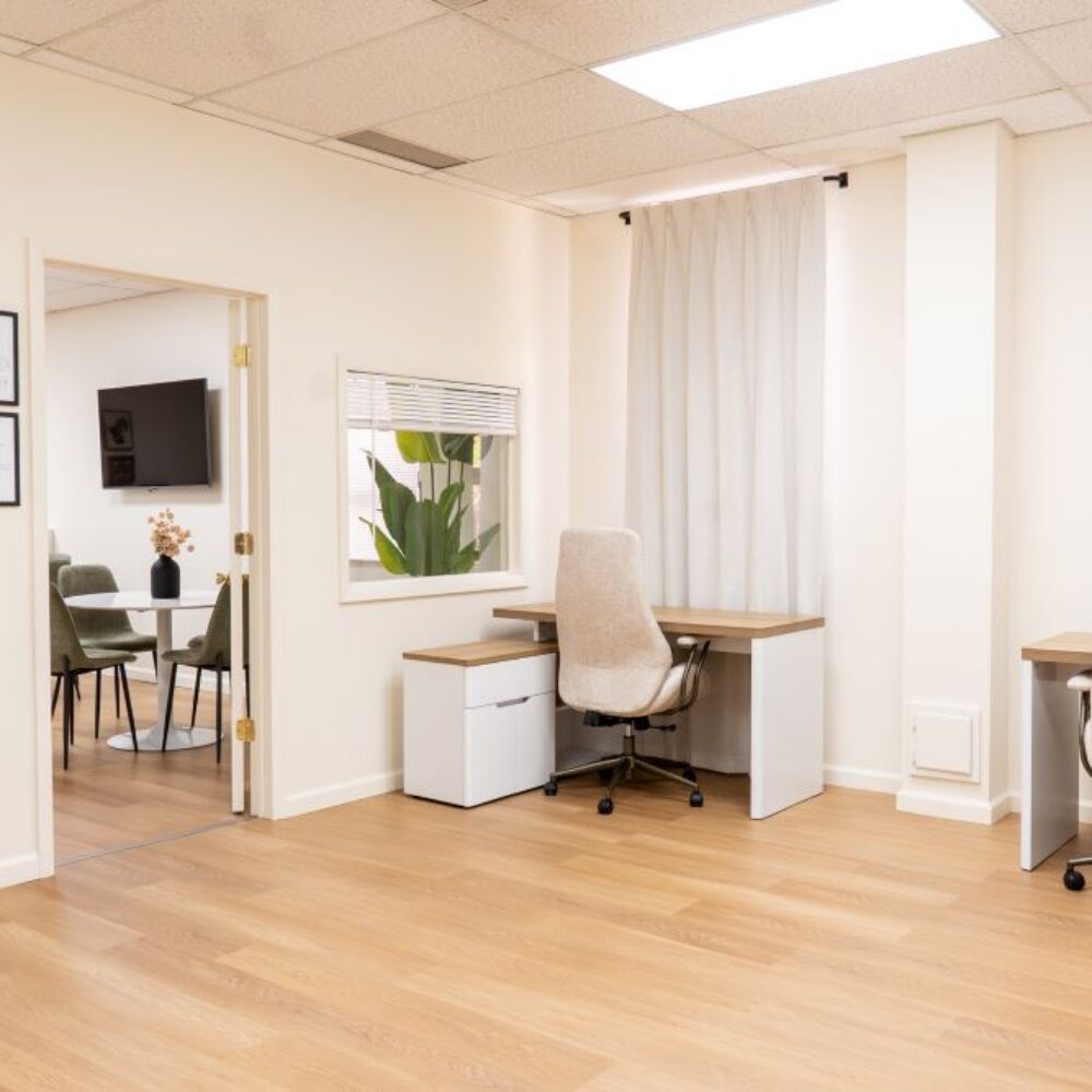 Individual desk spaces